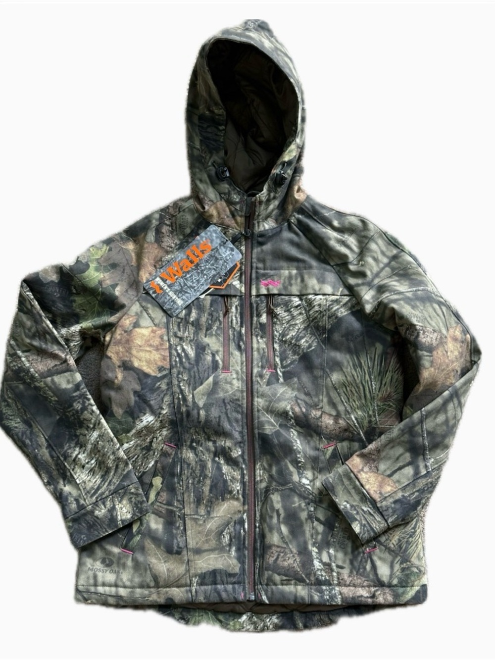 Walls Women's Mossy Oak Camo Hooded Hunting Coat
